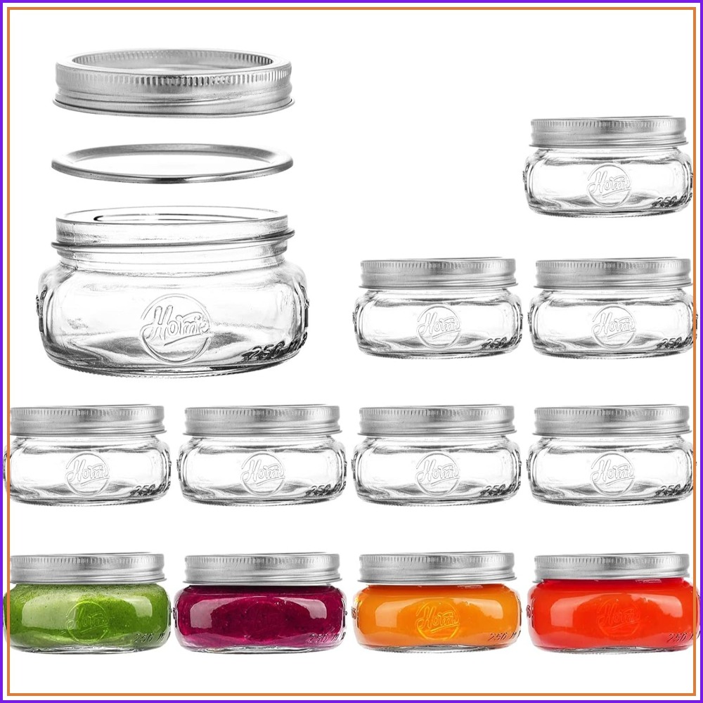 Mason Jar 8Oz - 12-Pack 8oz Wide Mouth Glass Mason