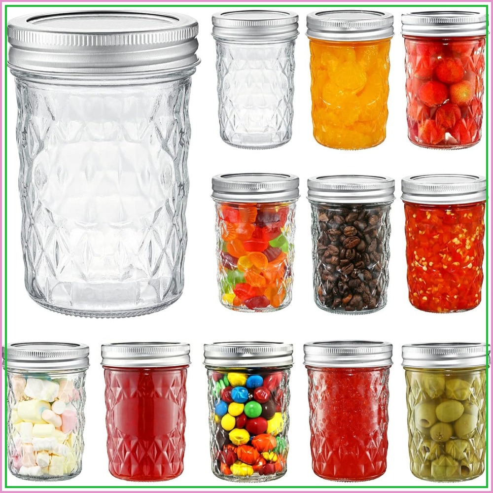 Mason Jar 8Oz - 12 Pack 8 oz Mason Jars
