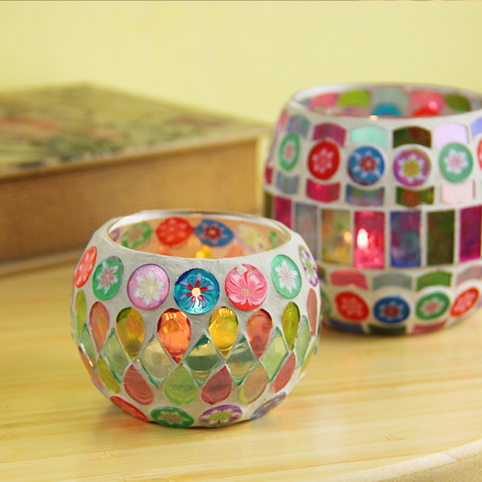 Candle Supplies Glass Jars - Tealight Holder Glass Candle Holders Multicolor