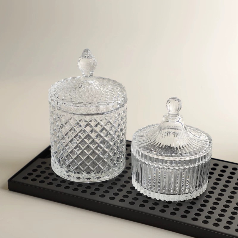 Candle Supplies Glass Jars - European Style Crystal Glass Storage Jar