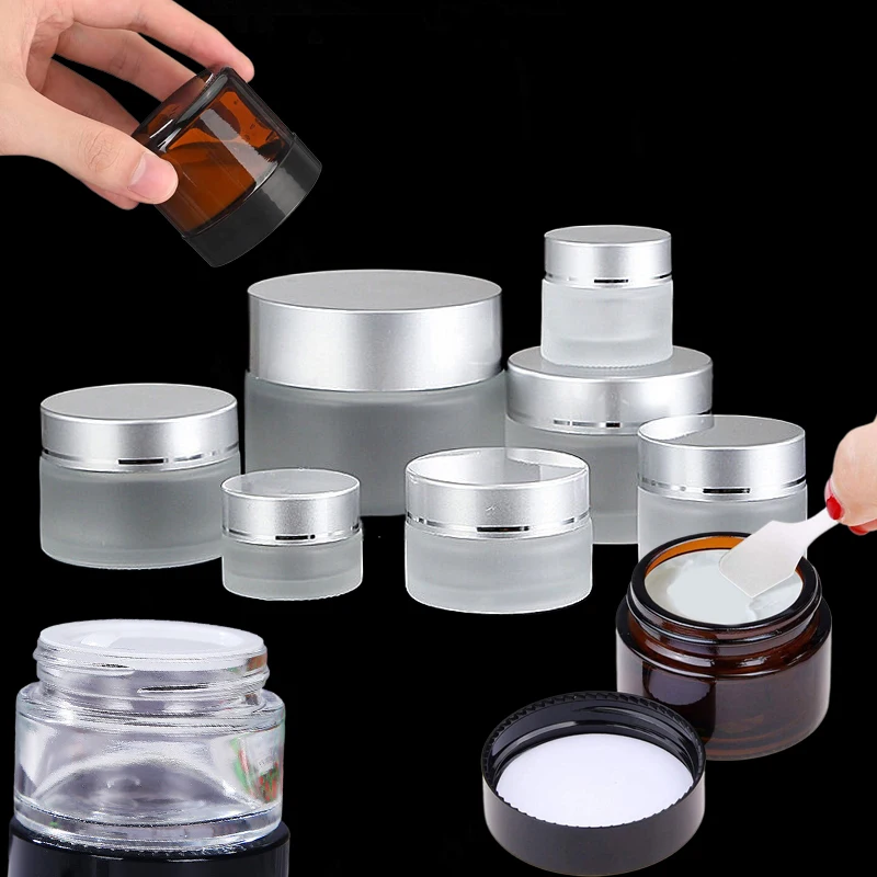5Pcs 5g-100g Mini Amber Round  - Candle Supplies Glass Jars 评论和价格