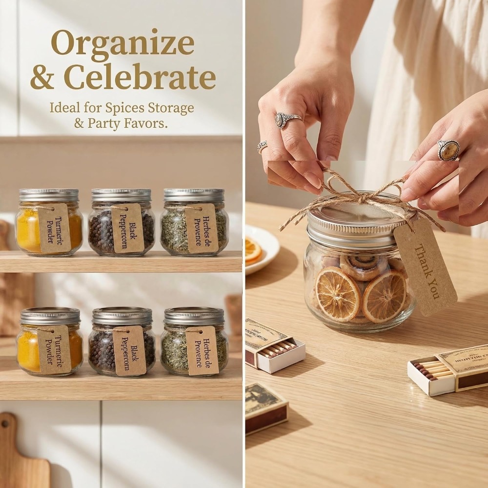 12-Pack 8 oz Mason Jars with A - Mason Jar 8Oz 评论和价格