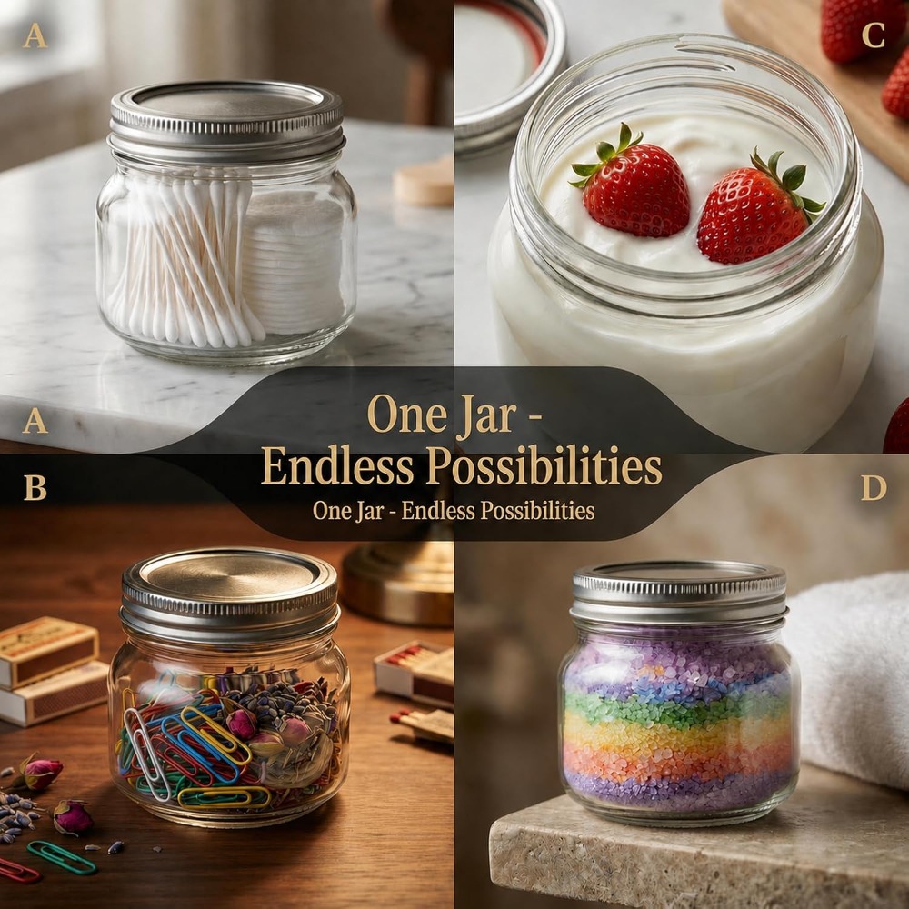 12-Pack 8 oz Mason Jars with A - Mason Jar 8Oz 评论和价格