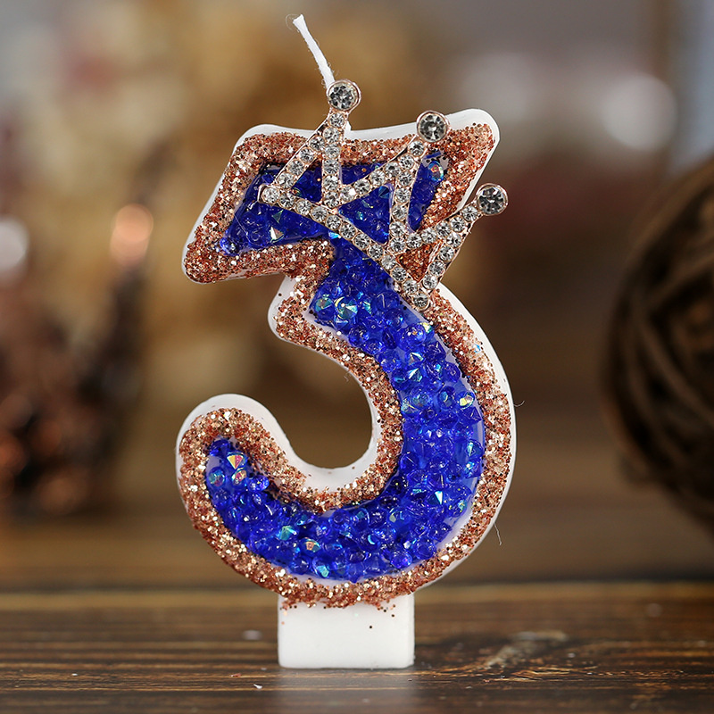 Blue Birthday Numbers Candles  - Luxury Candle Supplies Usa 评论和价格