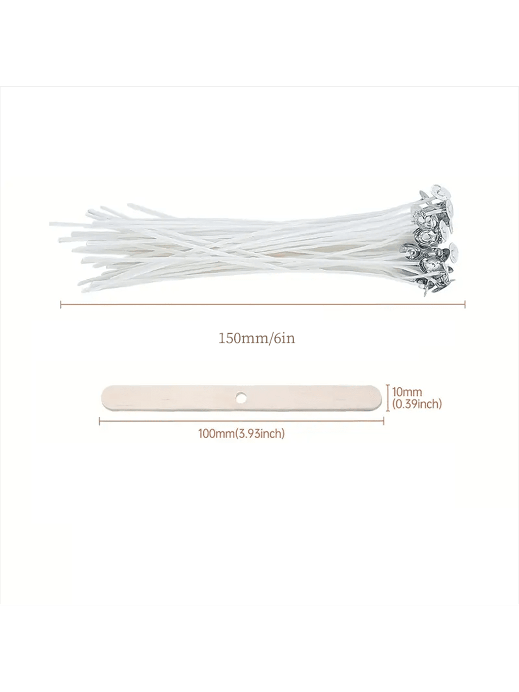 100Pcs Cotton Candle Wick 15cm - Cotton Wick 6 Inch 评论和价格