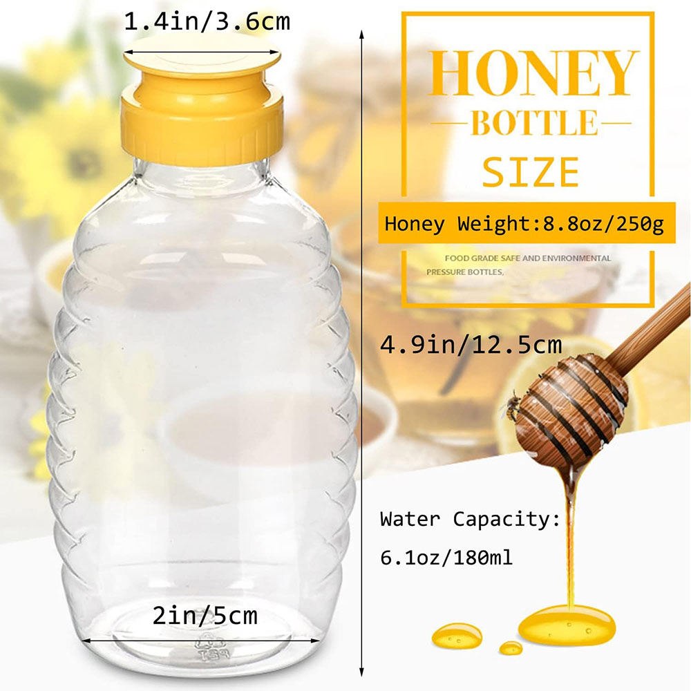 8oz Clear Plastic Honey Bottle - Mason Jar 8Oz 评论和价格