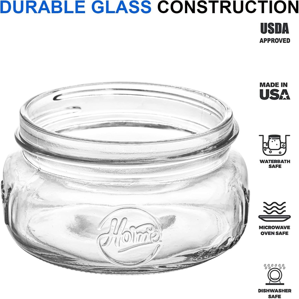 12-Pack 8oz Wide Mouth Glass M - Mason Jar 8Oz 评论和价格