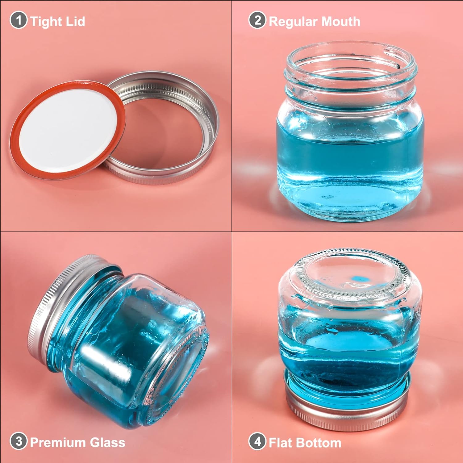 Mason Jars 8oz Regular Mouth G - Mason Jar 8Oz 评论和价格