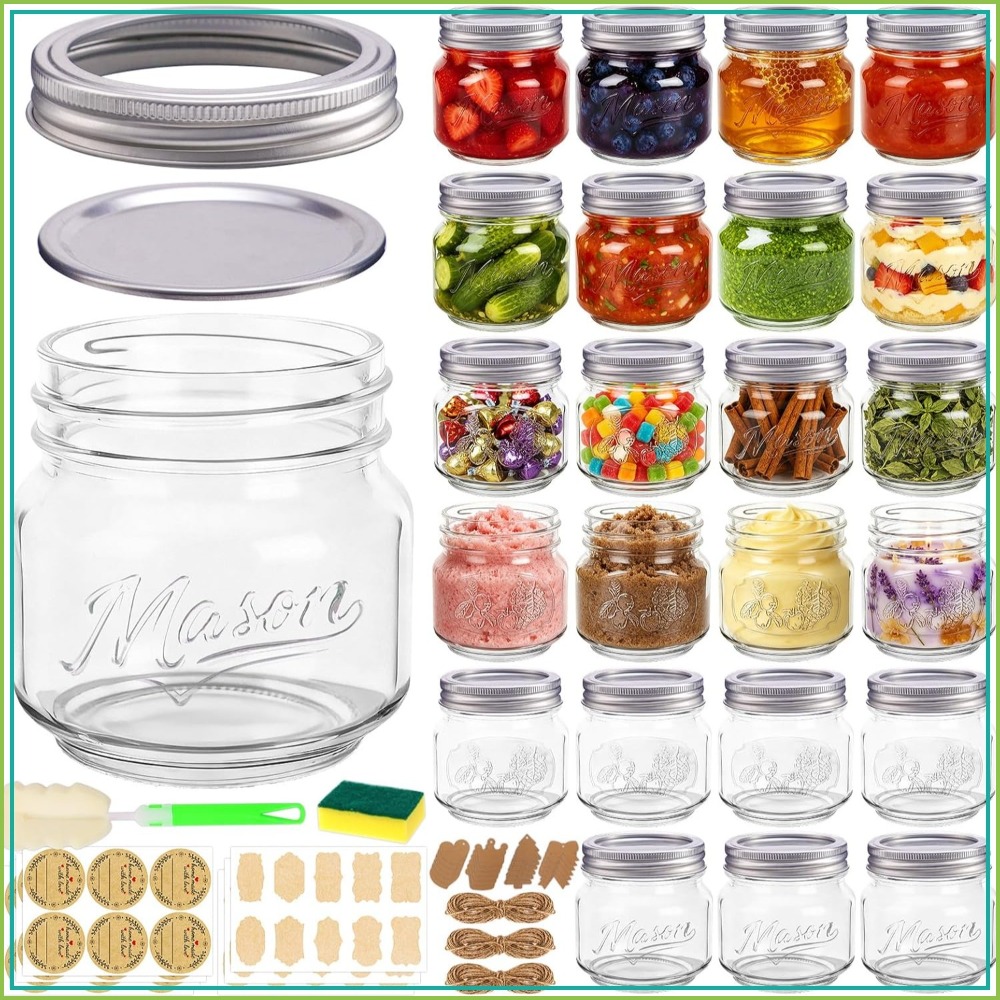 8 oz Mason Jars with Lids, 24  - Mason Jar 8Oz 评论和价格