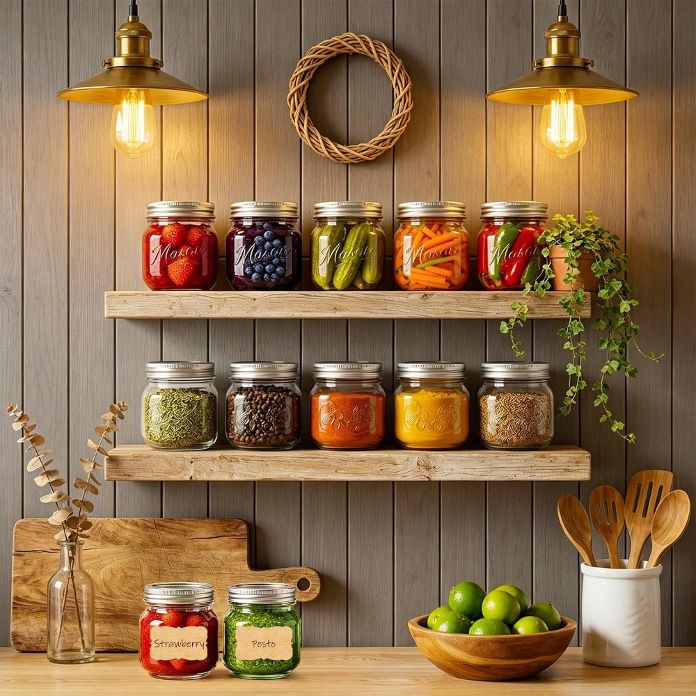 8 oz Mason Jars with Lids, 24  - Mason Jar 8Oz 评论和价格