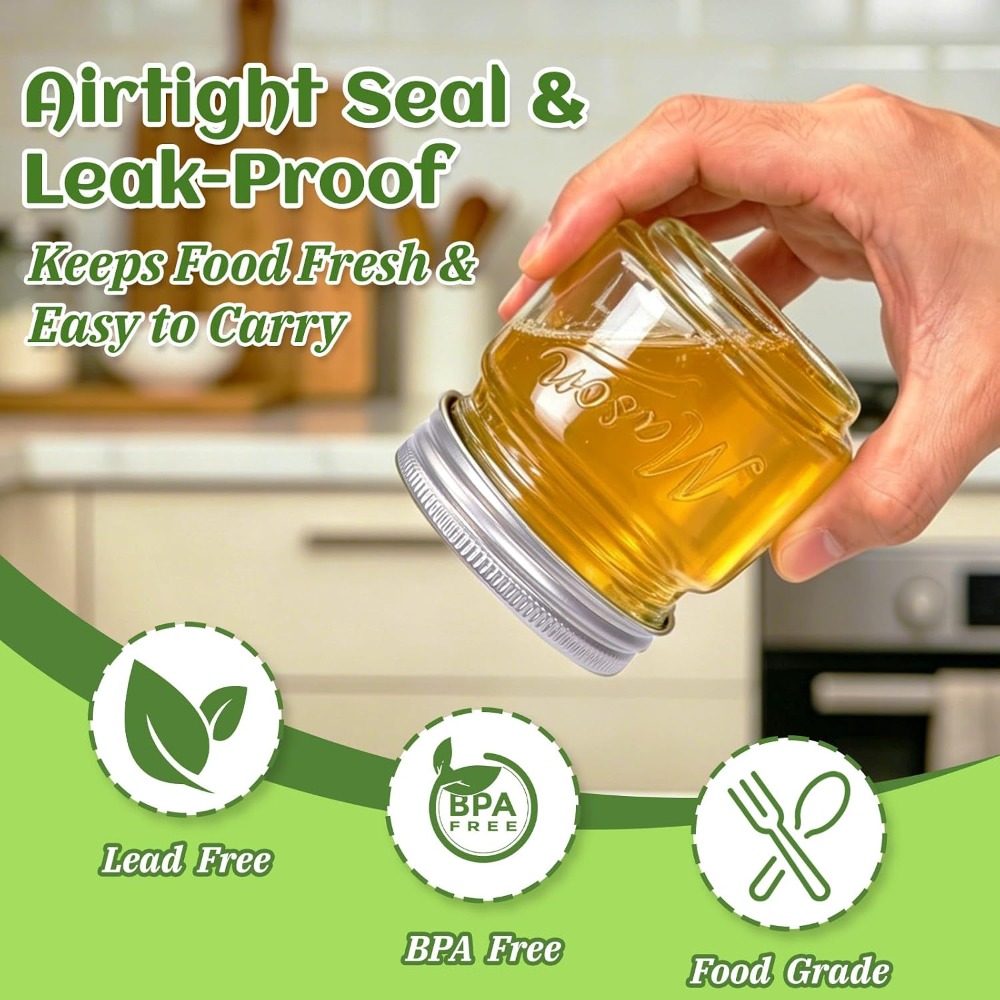 8 oz Mason Jars with Lids, 24  - Mason Jar 8Oz 评论和价格