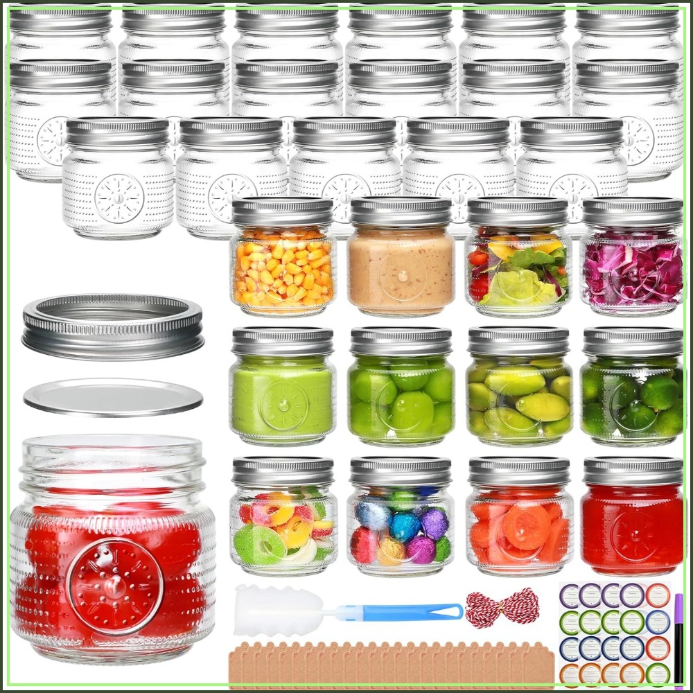 30 Pack 8 oz Mason Jars with L - Mason Jar 8Oz 评论和价格