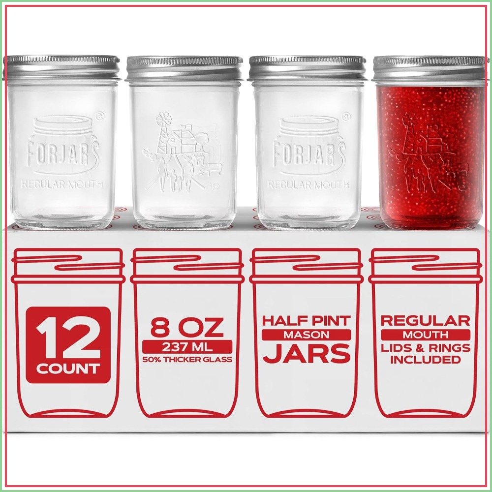 Premium 8oz Mason Jars with Li - Mason Jar 8Oz 评论和价格