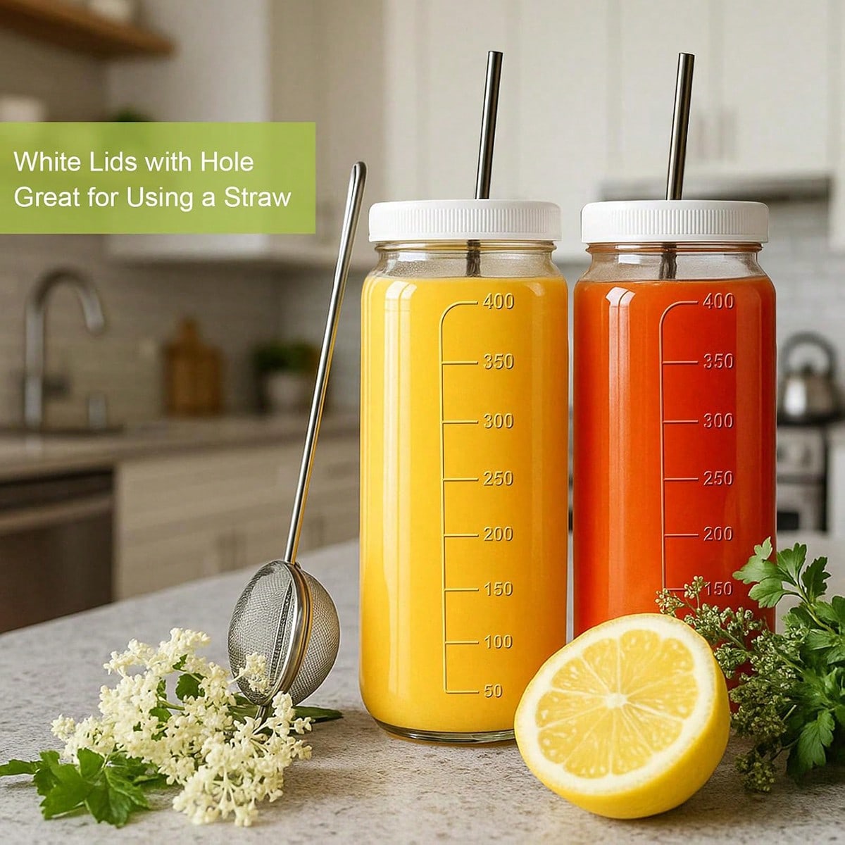 8 Pack Glass Juice Bottles Mod - Mason Jar 8Oz 评论和价格
