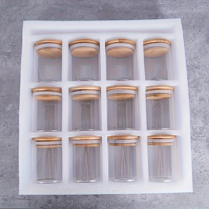 12Pcs Glass Spice Jars with Ba - Mason Jar 8Oz 评论和价格