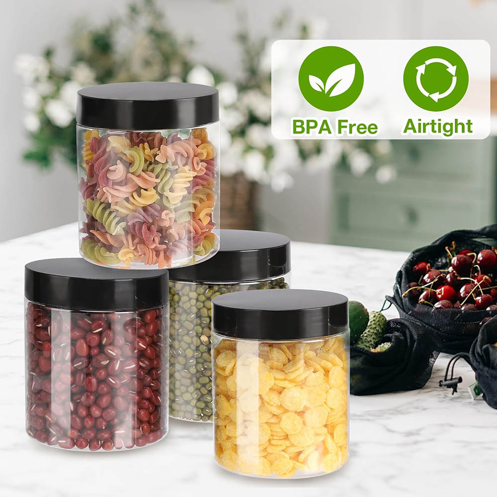 6 Pack Plastic Jars with Lids, - Mason Jar 8Oz 评论和价格