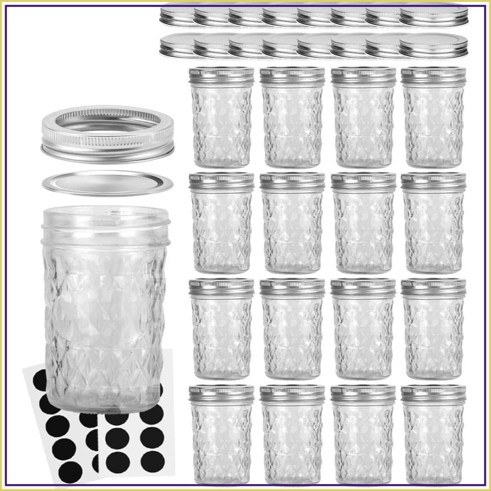 16-Pack 8oz Mason Jars with Re - Mason Jar 8Oz 评论和价格