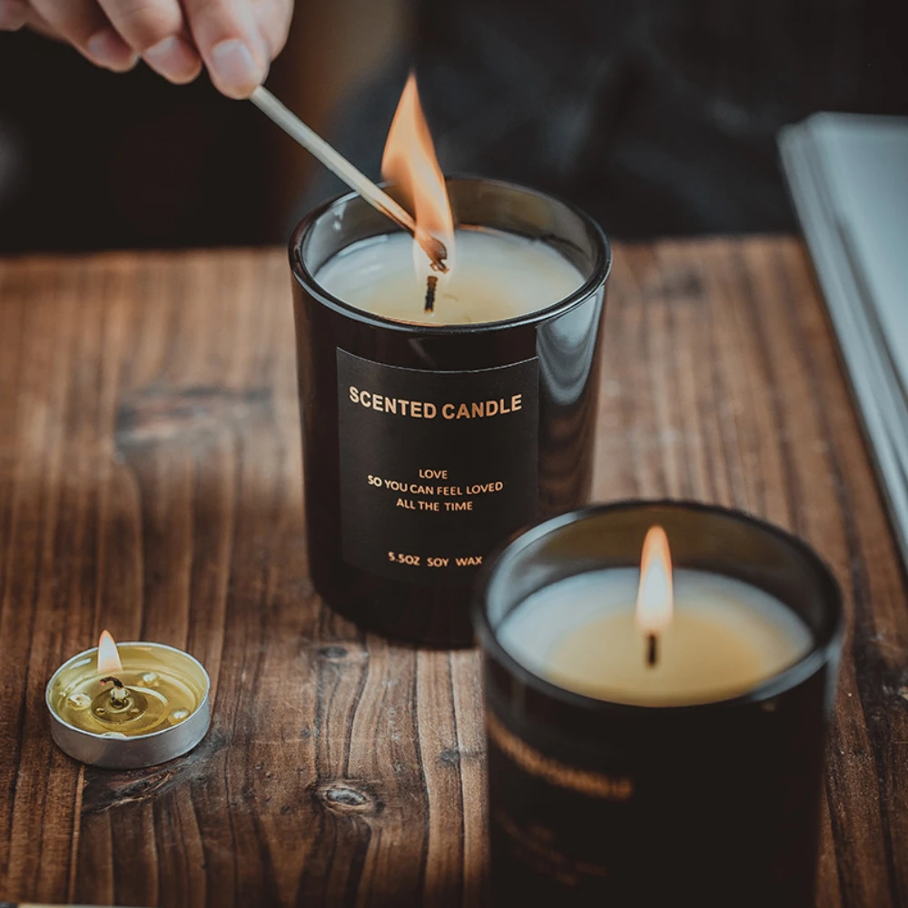 Luxury Glass Candle Jar Black  - Luxury Candle Supplies Usa 评论和价格